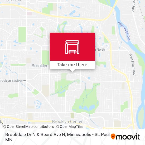 Brookdale Dr N & Beard Ave N map