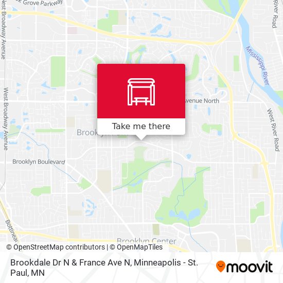 Brookdale Dr N & France Ave N map