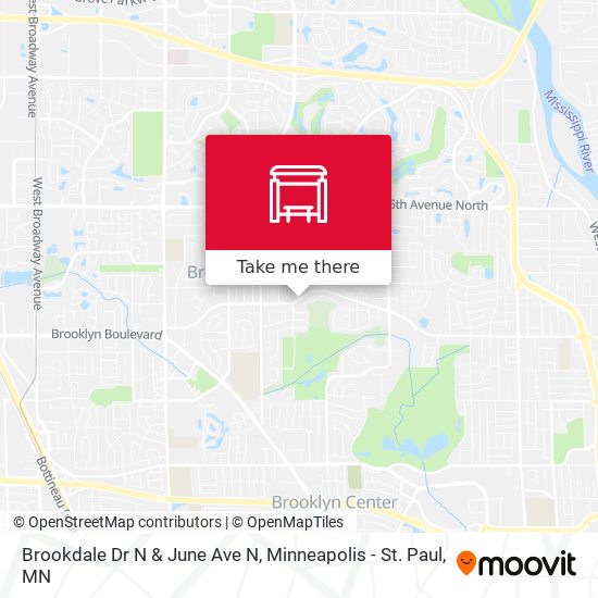 Brookdale Dr N & June Ave N map