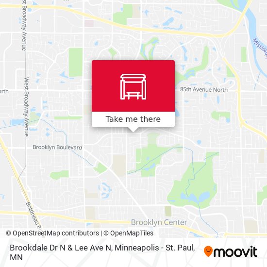 Brookdale Dr N & Lee Ave N map