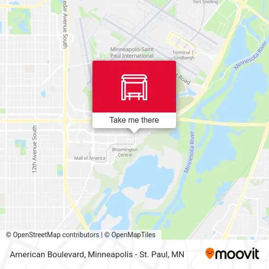 American Boulevard map