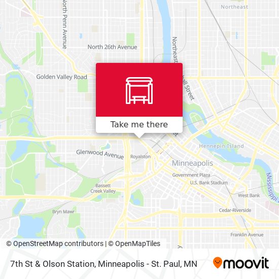 7th St & Olson Station map