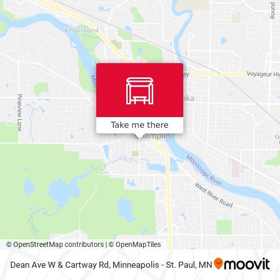 Mapa de Dean Ave W & Cartway Rd