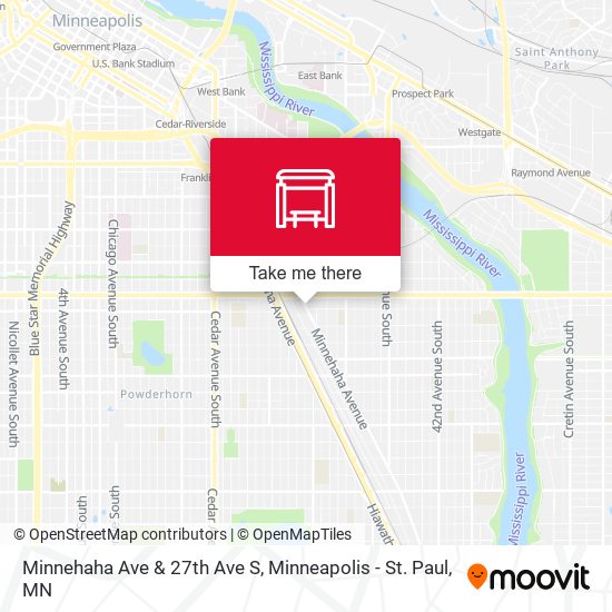 Minnehaha Ave & 27th Ave S map