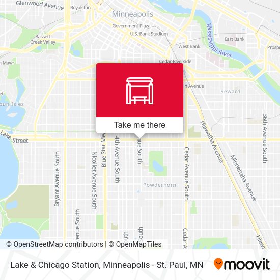 Lake & Chicago Station map