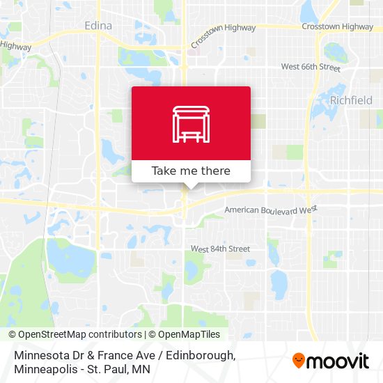 Minnesota Dr & France Ave / Edinborough map