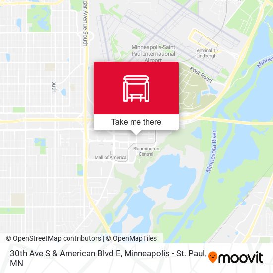 30th Ave S & American Blvd E map