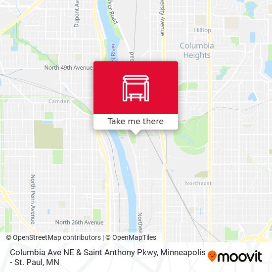 Mapa de Columbia Ave NE & Saint Anthony Pkwy