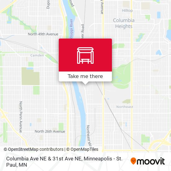 Columbia Ave NE & 31st Ave NE map