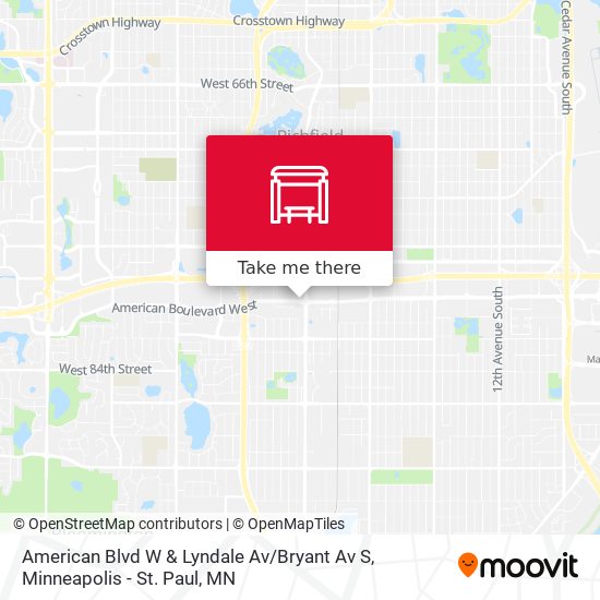 Mapa de American Blvd W & Lyndale Av / Bryant Av S