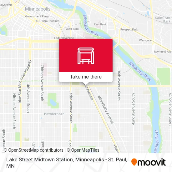 Lake Street Midtown Station map