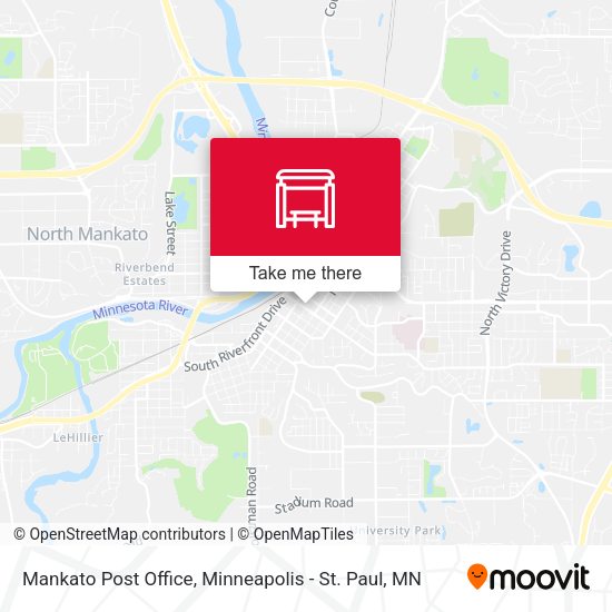 Mankato Post Office map