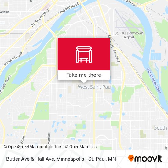 Butler Ave & Hall Ave map