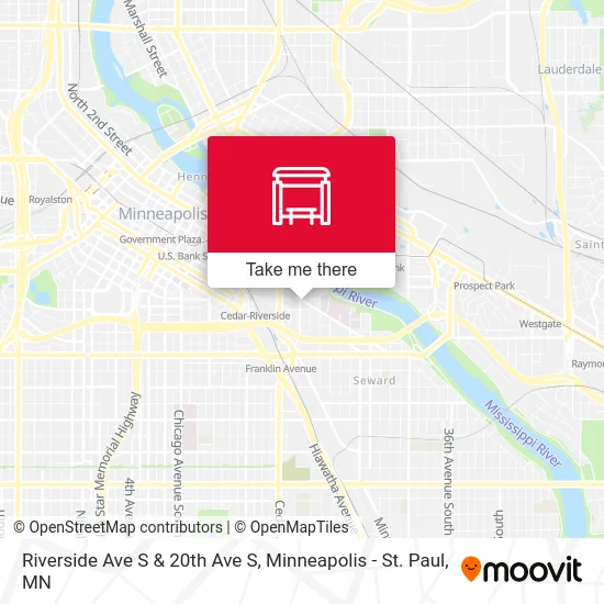 Riverside Ave S & 20th Ave S map