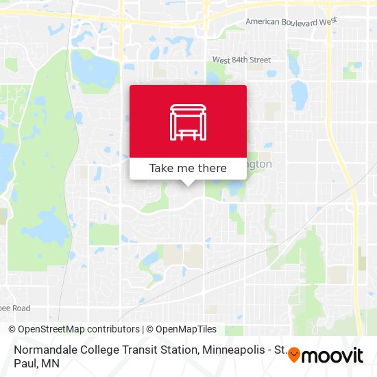 Mapa de Normandale College Transit Station