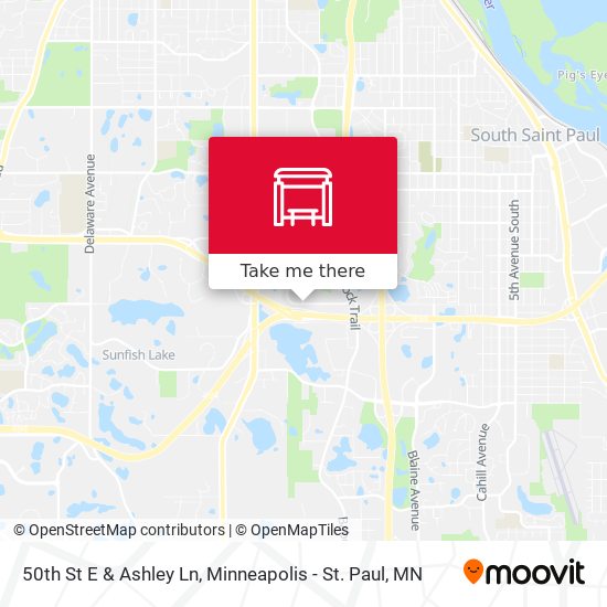 50th St E & Ashley Ln map