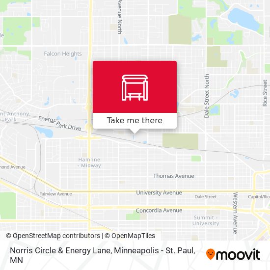 Norris Circle & Energy Lane map