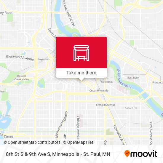 8th St S & 9th Ave S map