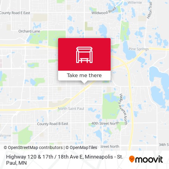 Highway 120 & 17th / 18th Ave E map