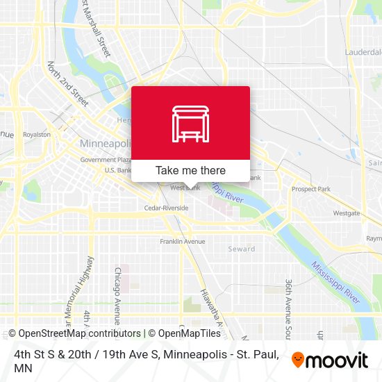 4th St S & 20th / 19th Ave S map