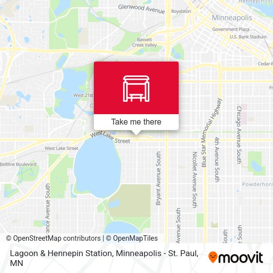 Lagoon & Hennepin Station map