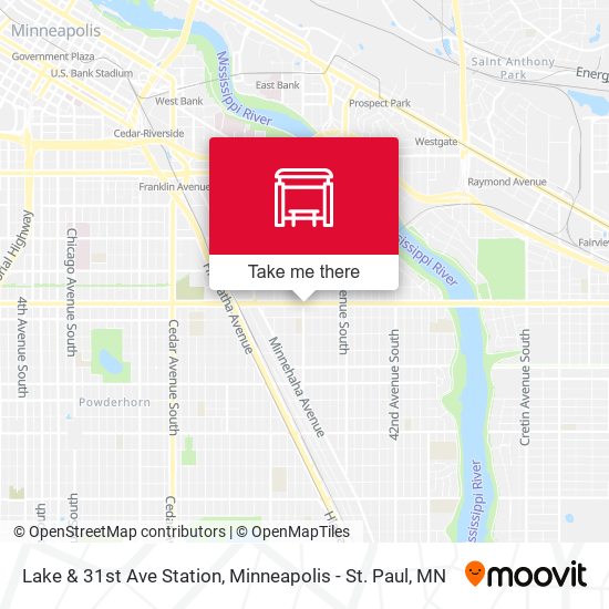 Lake & 31st Ave Station map