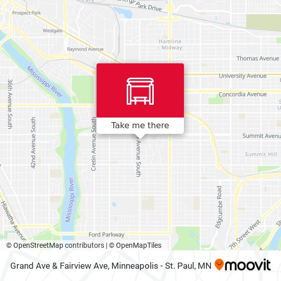 Grand Ave & Fairview Ave map