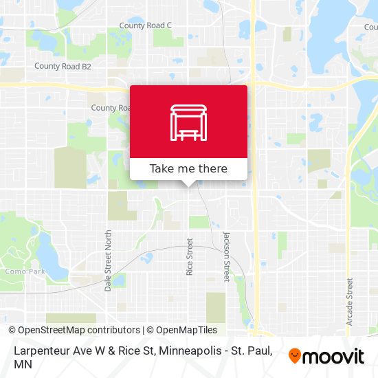 Larpenteur Ave W & Rice St map