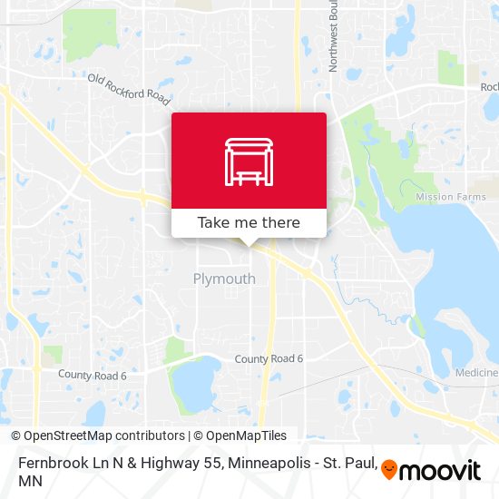 Fernbrook Ln N & Highway 55 map