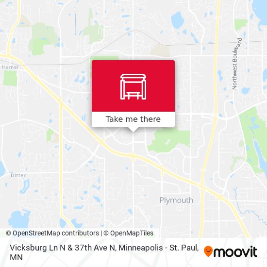 Vicksburg Ln N & 37th Ave N map
