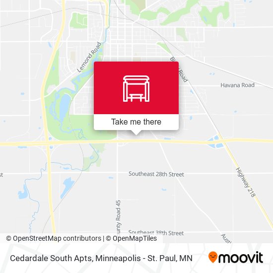 Cedardale South Apts map