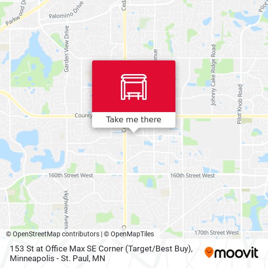 Cómo llegar a 153 St at Office Max SE Corner (Target / Best Buy) en Apple  Valley en Autobús?