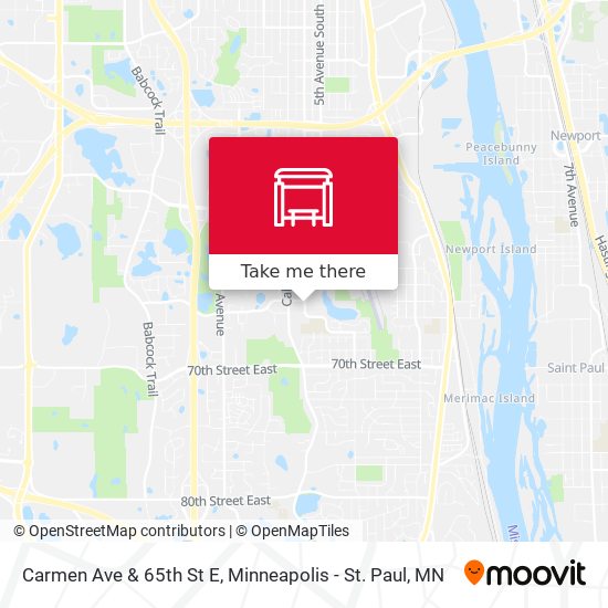 Carmen Ave & 65th St E map