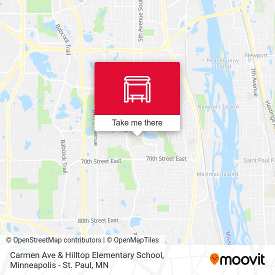 Mapa de Carmen Ave & Hilltop Elementary School