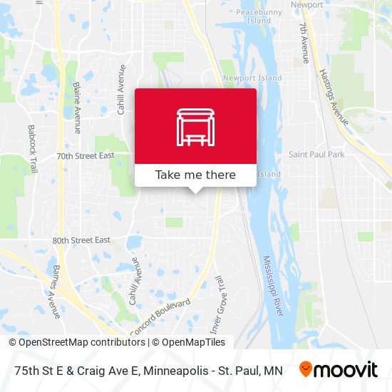Mapa de 75th St E & Craig Ave E