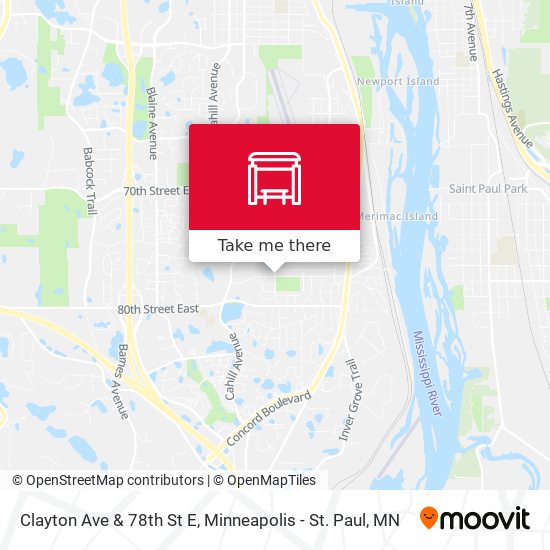 Mapa de Clayton Ave & 78th St E