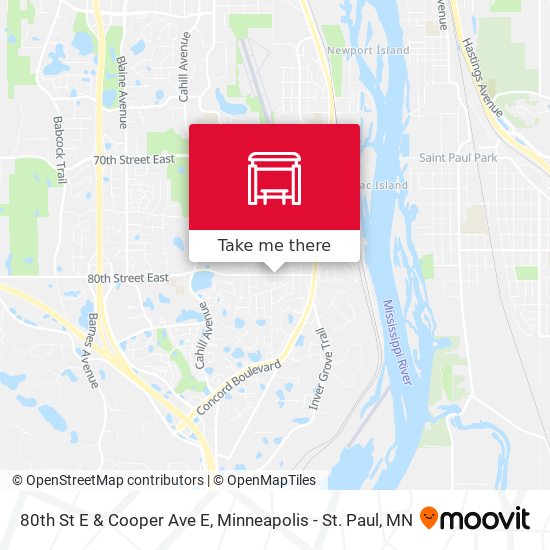 80th St E & Cooper Ave E map