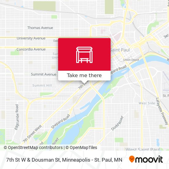 7th St W & Dousman St map