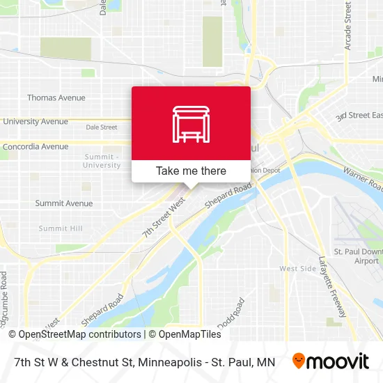 7th St W & Chestnut St map