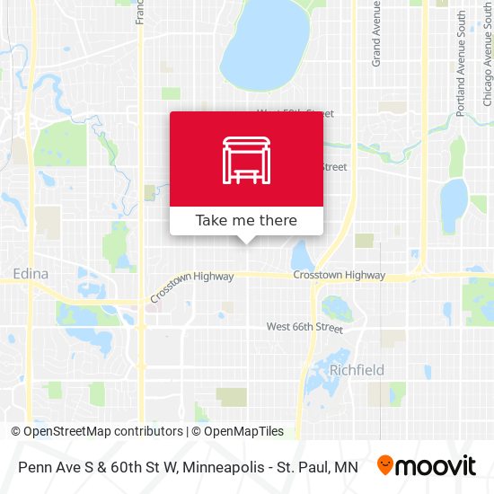 Penn Ave S & 60th St W map