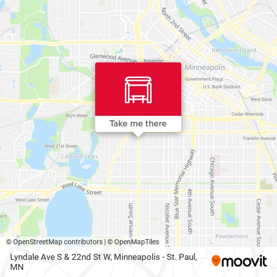 Lyndale Ave S & 22nd St W map