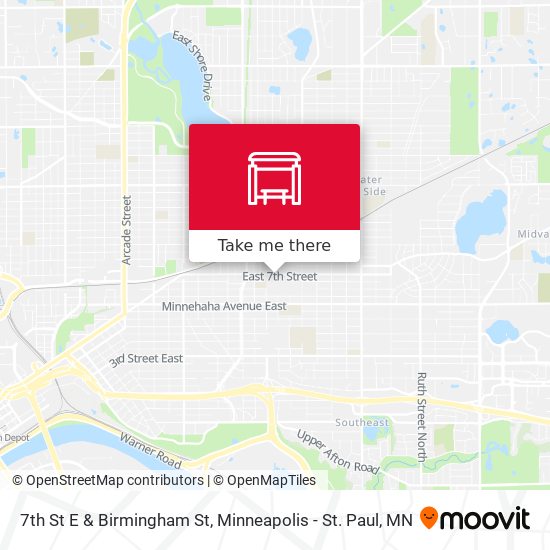 7th St E & Birmingham St map