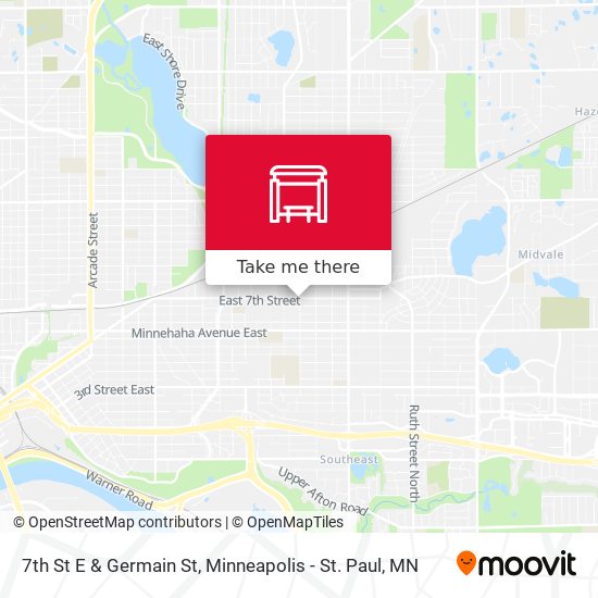 7th St E & Germain St map