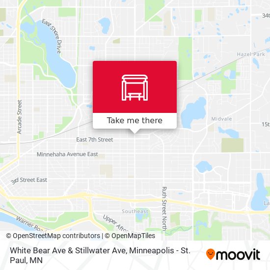 White Bear Ave & Stillwater Ave map