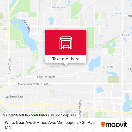 White Bear Ave & Ames Ave map