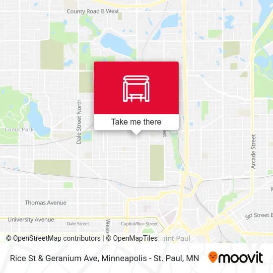 Rice St & Geranium Ave map