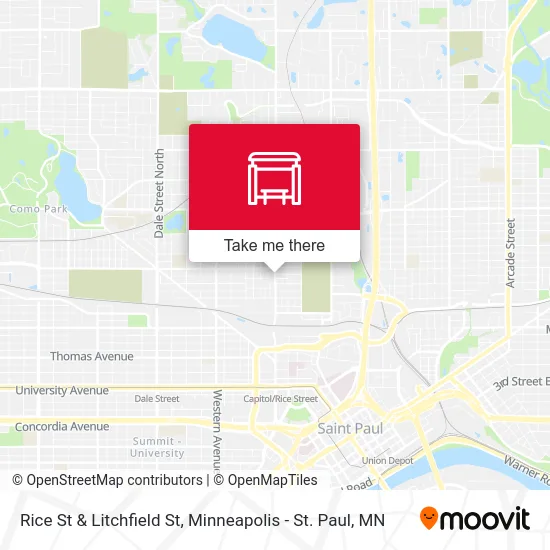 Rice St & Litchfield St map