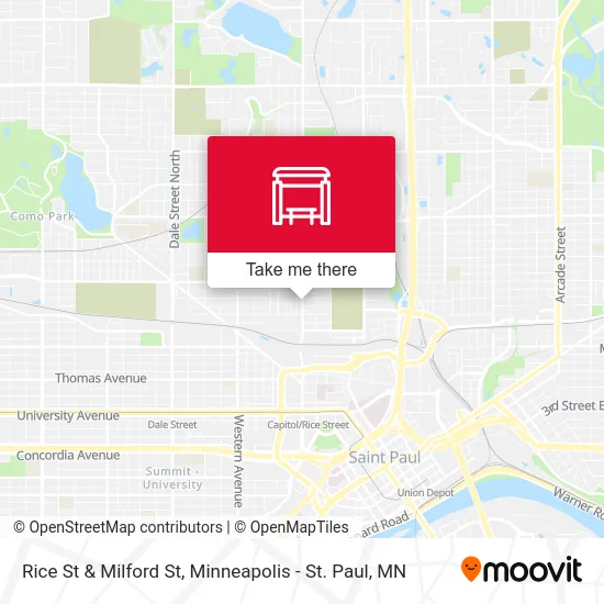 Rice St & Milford St map