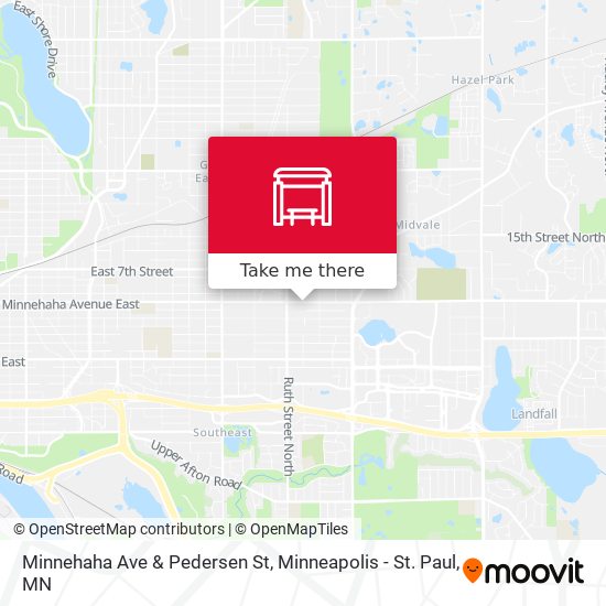 Minnehaha Ave & Pedersen St map