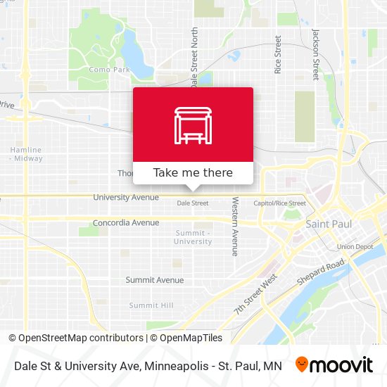 Dale St & University Ave map